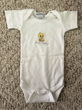 Vintage Baby tweety Short-Sleeve One-Piece Bodysuit
